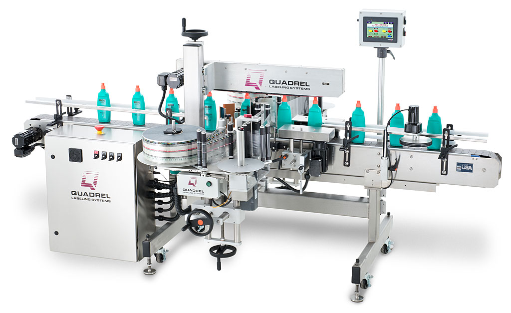 TechLine Front/Back Inline Labeling System Quadrel Labeling Systems