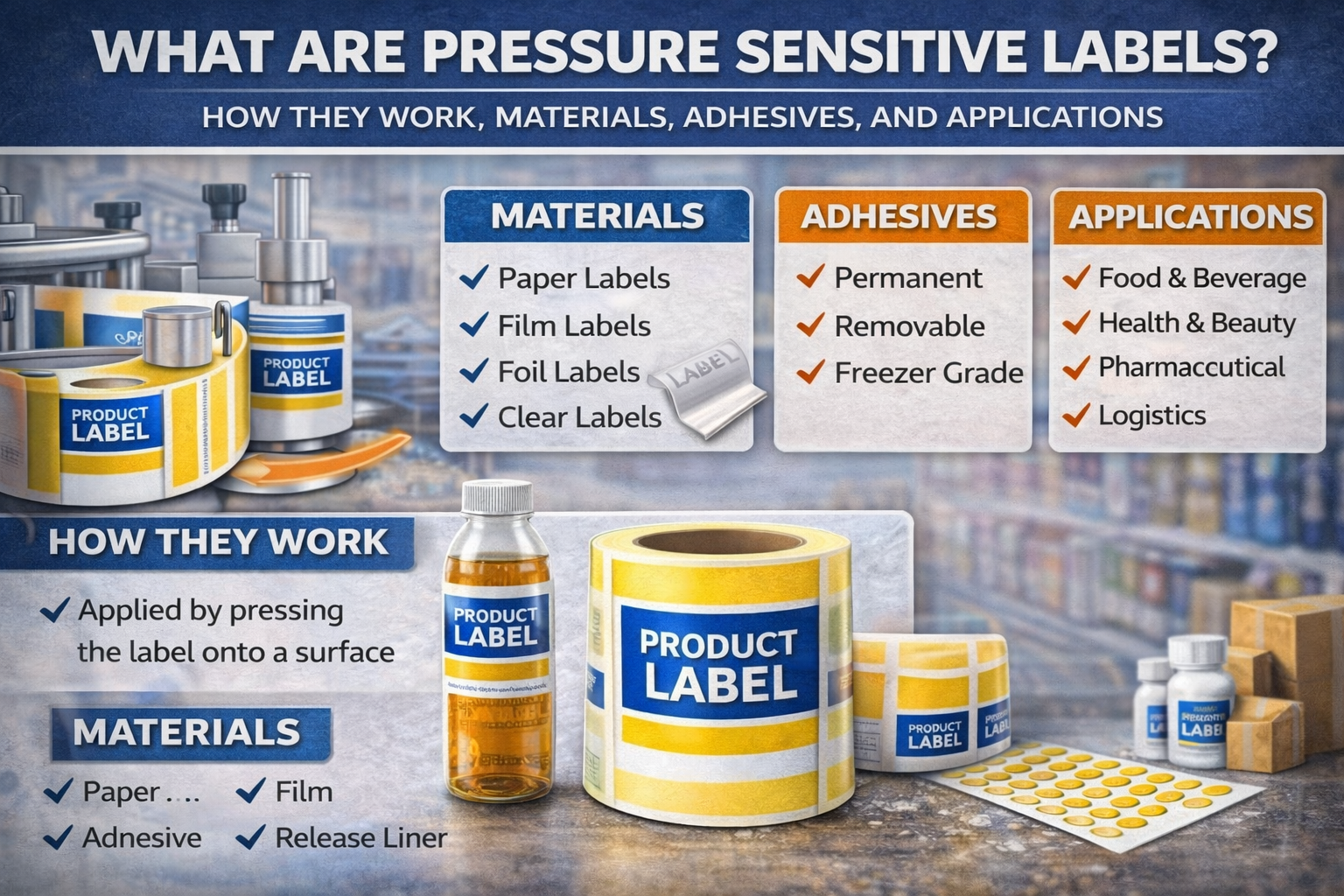 What Are Pressure Sensitive Labels? How They Work, Materials, Adhesives ...
